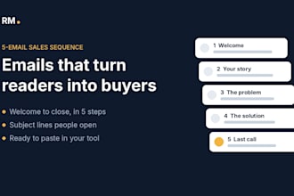 write a 5 email sales sequence for your funnel