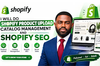 do shopify product upload, catalog management and shopify seo