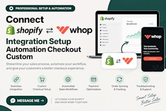 connect shopify to whop setup automation checkout custom
