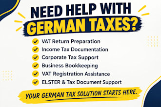 handle german vat returns, tax returns and bookkeeping