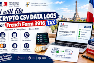 file crypto CSV data logs for french form 3916 bis tax