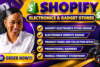 design or redesign a shopify electronics and gadget store