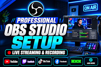 set up obs studio for live streaming and recording