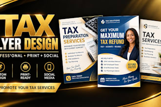design tax preparation flyer, income tax flyer and professional business