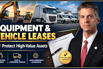 draft a custom equipment lease agreement or vehicle rental contract