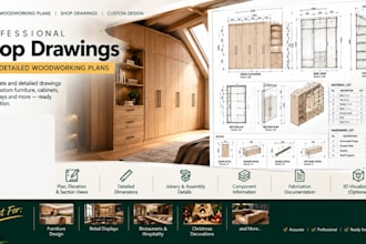 design shop drawings, christmas decorations with detailed woodworking plans