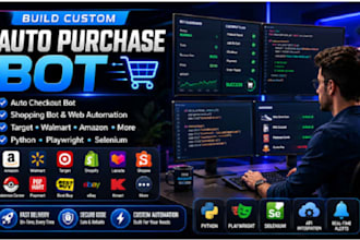 build auto purchase bot, auto checkout bot, pokemon bot target bot shopping bot