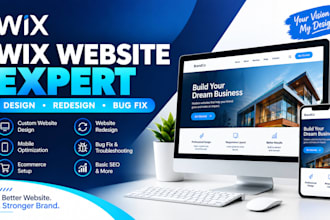 design redesign fix wix website bugs errors mobile issues techinical seo bug fix