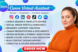 canva virtual assistant canva social media design manager canva templates design