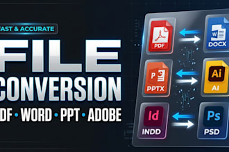 convert PDF, word, PPT and adobe design files