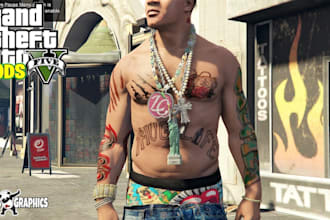 create realistic custom fivem peds, clothes, tattoos, chains, masks