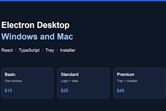 build an electron desktop app for windows and mac