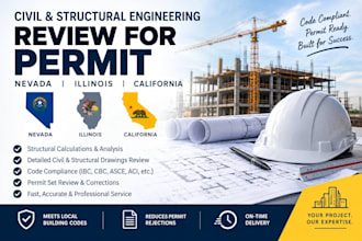 civil and structural engineering review for permit in nevada illinois arizona