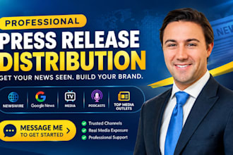 distribute press releases through newswire channels for brands and companies