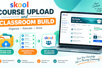 build and upload your course into the skool classroom