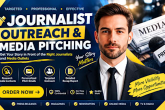 write press releases, journalist outreach, media pitching and PR coverage