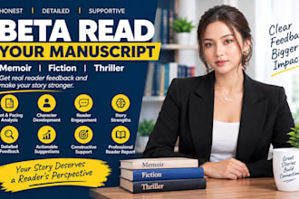 beta read your memoir fiction manuscript and provide constructive critique