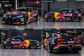 design custom racing car wrap or motorsport livery vinyl graphics