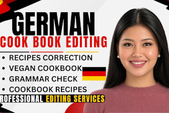 proofread edit your german vegan, vegetarian, keto, and high protein recipes
