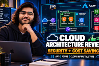 design and review your AWS or azure cloud architecture for security and cost