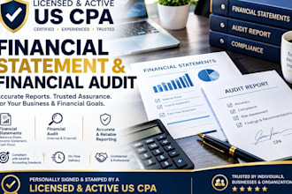 24hrs prepare US CPA audit financial statement, CPA letter, and attestation