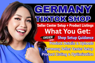 set up your germany tiktok shop seller center and product listings