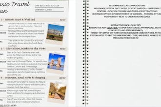 plan a personalized travel itinerary
