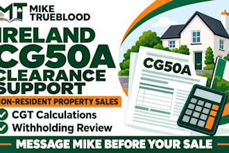 handle ireland cg50a clearance for non resident property sale, cgt withholding