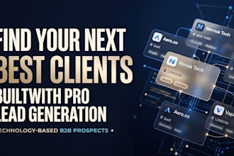 generate targeted b2b leads using builtwith pro