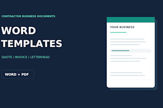 create branded word quote invoice and letterhead templates