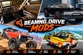develop beamng drive and assetto corsa custom mods, liveries and assetto track