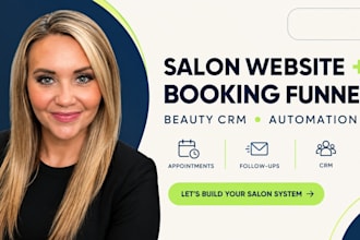 design gohighlevel salon website booking funnel and beauty CRM