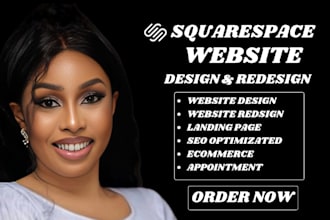 do beautiful sqauarespace website design, redesign sqaurespace website
