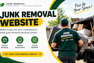 junk removal website, junk removal, hauling website, waste removal website