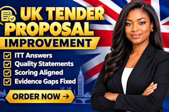 improve UK tender proposal draft itt answers quality statements with requirement