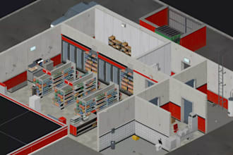make 2d isometric gastation design,lowpoly minimart,city game kit,store sprite
