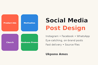 design eye catching social media posts for your brand business or church