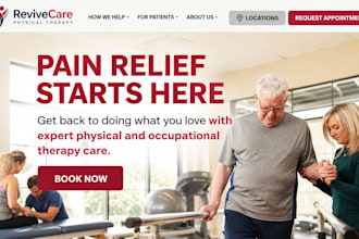 design physiotherapy clinic website rehabilitation physical therapy website