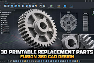design 3d printable replacement parts, plastic clips in fusion 360 cad modeling
