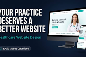 design a modern healthcare website for your clinic with appointment booking