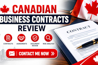 review your canadian business contact and legal documents