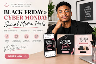 design black friday and cyber monday social media posts