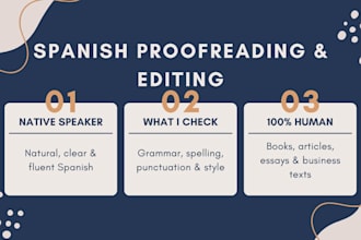professionally proofread and edit your spanish text