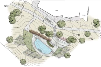 draw and seal florida pool landscape plan backyard layout site plan grading plan