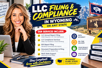 prepare file llc annual report llc compliance boi report in wyoming in any state