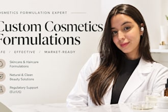 be your cosmetic chemist for skincare haircare and cosmetic formulation
