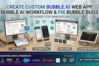 create custom bubble io web app bubble ai workflow and fix bubble bugs