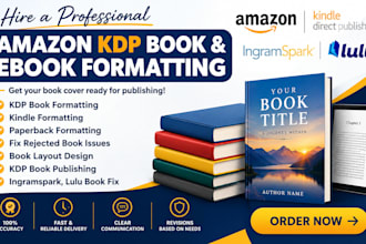 fix, edit, format, resize rejected book cover design for KDP, lulu, ingram spark