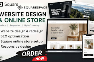 build square website square online store design redesign squarespace website