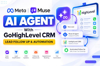 setup meta muse ai agent with gohighlevel crm lead  follow up and automation